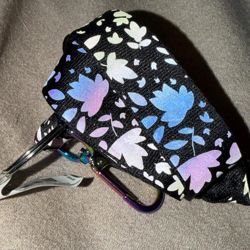Vera Bradley Wide Lanyard Bonbon Ditsy Floral Black Iridescent 26801-T25
